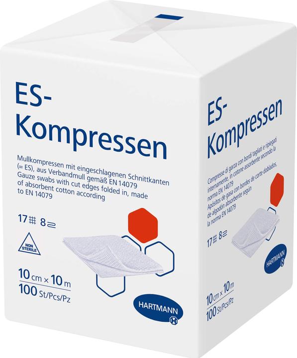 Produktbild Hartmann ES-Kompressen 10 x 10 cm unsteril Mullkompressen, 100 St. Kompressen