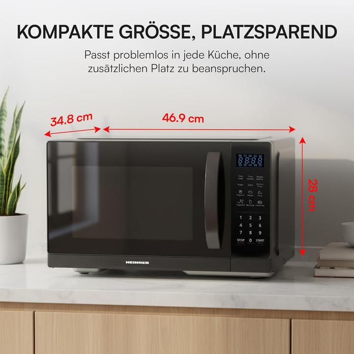 Produktbild Heinner Mikrowelle mit Timer und Auftaufunktion (25 l)
