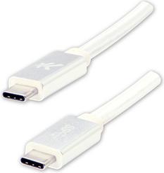 Produktbild Logo USB-Kabelis USB-C - USB-C 1 m Baltas (1 m, USB 3.2 Gen 1)