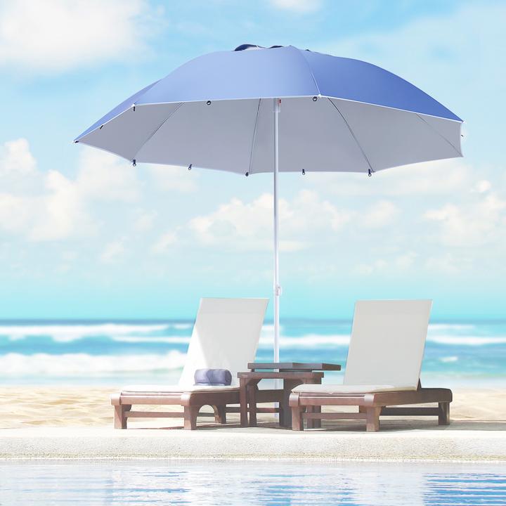 Actual product image Outsunny Beach Umbrella and Beach Tent 2 in 1 (2.10 m)