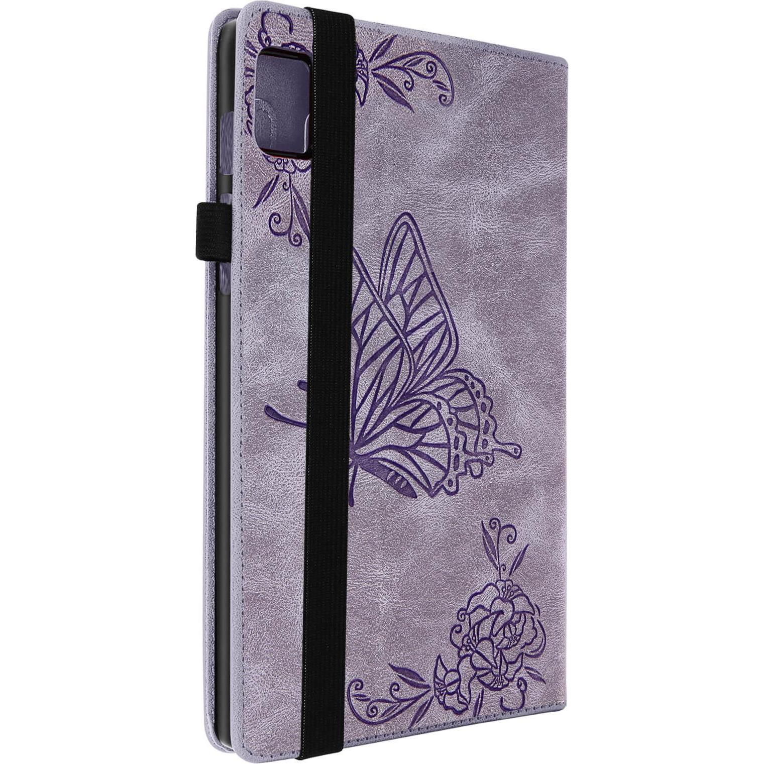 Avizar Klapphülle mit Schmetterlingen Series (Realme Pad Mini), Tablet Hülle, Violett