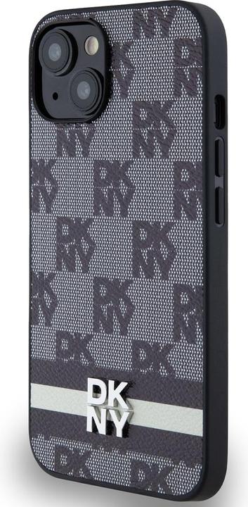 Image du produit DKNY PU Leather Checkered Pattern and Stripe Case pour iPhone 13 Noir (Apple iPhone 13)