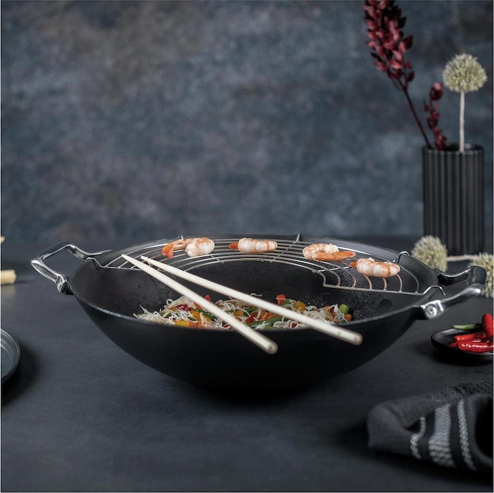 Produktbild Kuhn Rikon Jampur (36 cm, Wok Pfanne, Gusseisen)