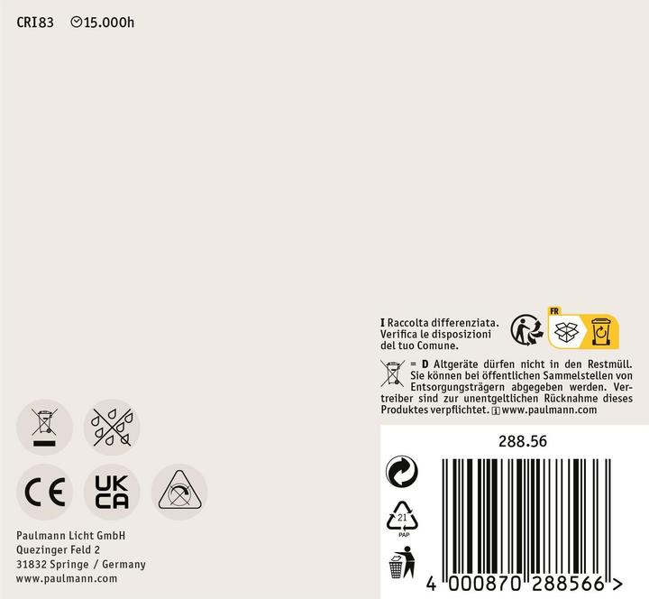 Produktbild Paulmann Allgebrauchslampe 2er Set (E27, 470 lm, 2x)