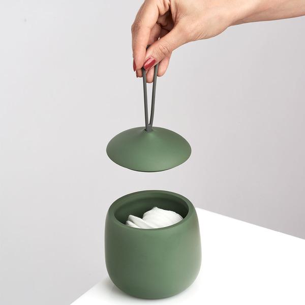 Productafbeelding Zeller Present Distributeur de cotons Modern polyrésine ø 10,5x11,8 cm