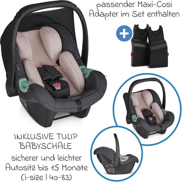 Produktbild ABC Design Kinderwagen 3 in 1 3in1 Kinderwagen-Set Salsa 4 Air - inkl. Babywanne