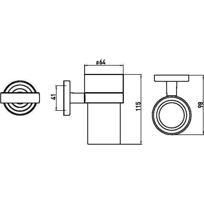 Thumbnail - Emco, Zahnputzbecher, Glashalter Polo chrom 072000100