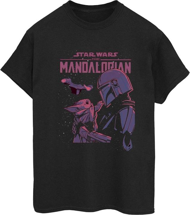 Actual product image Star Wars Womens/Ladies The Mandalorian Hello Friend Cotton Boyfriend T-Shirt (L)