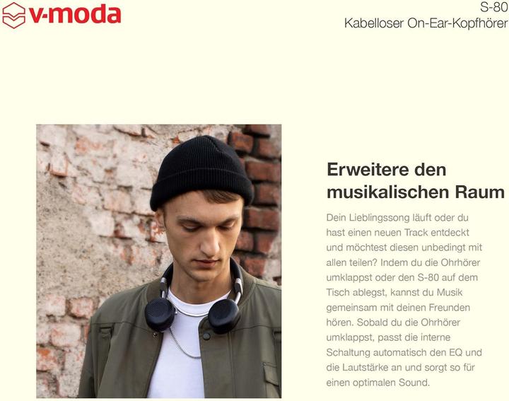 Produktbild V-Moda S-80 (20 h, Kabellos)