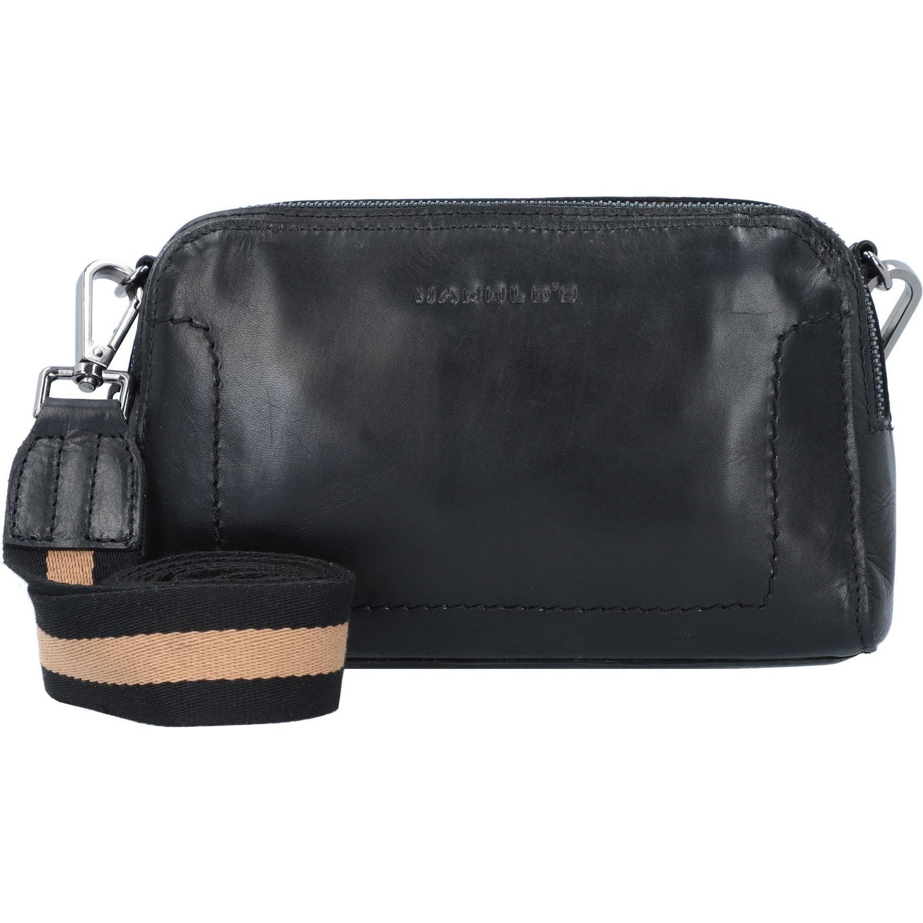 Harolds, Handtasche, Caugio Umhängetasche Leder 20.5 cm, Schwarz