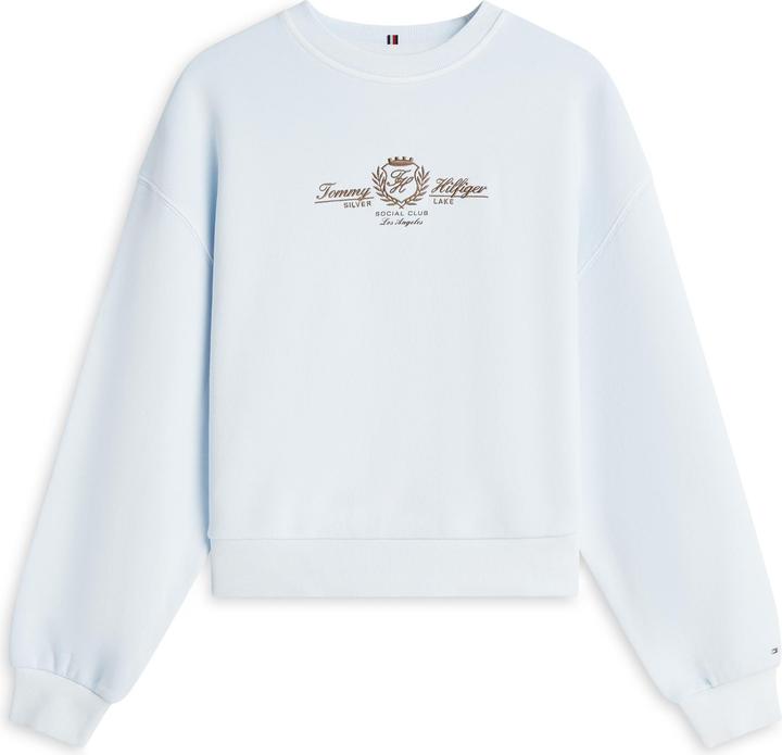 Actual product image Tommy Hilfiger Varsity Crest Terry Pullover Sweatshirt (M)