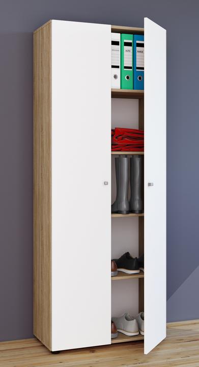 Actual product image VCM Wooden multi-purpose cabinet Vandol with hinged doors (70 x 40 x 178 cm)