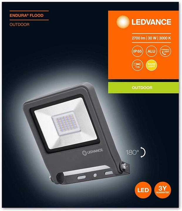 Immagine prodotto Ledvance OSRAM LED Aussenleuchte ENDURA Flood Warm White PCR Warm weiss 4099854486463 (3000 lm, IP65)