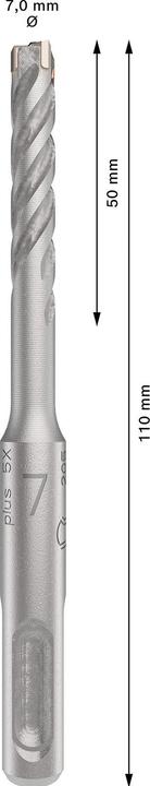 Produktbild Bosch Zubehör PRO SDS plus-5X Hammerbohrer, 7 x 50 x 110 mm (7 Millimeter)