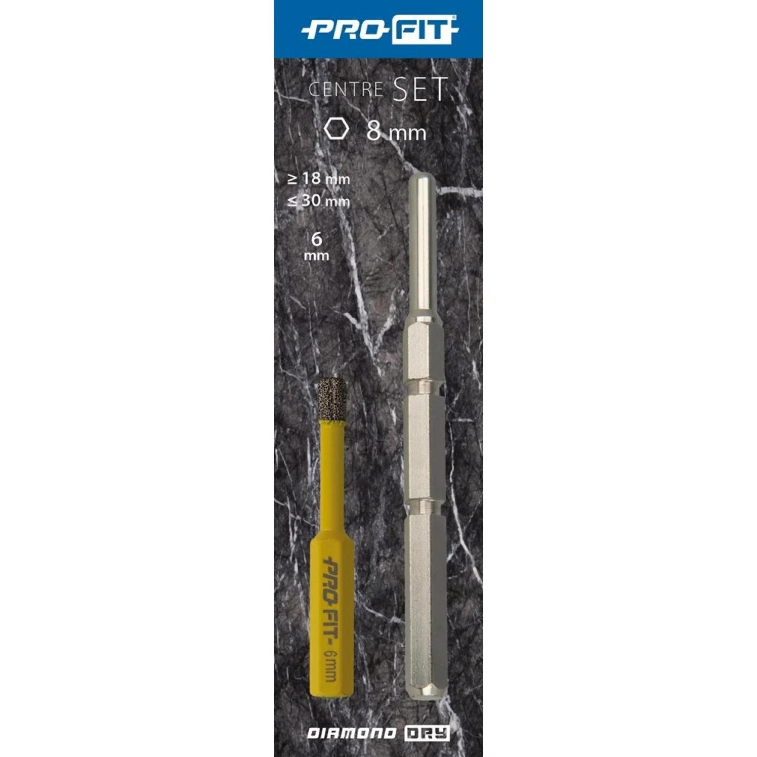 Pro-Fit, Sega a tazza, ProFit DDC1DDSET Centreerpen met boor voor Diamond Dry Gatzagen 18-30 MM