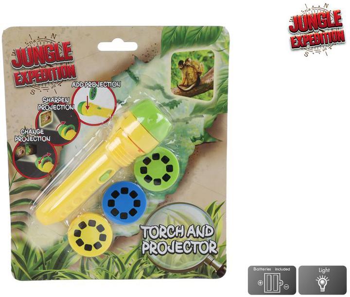 Dschungelexpedition Taschenlampenprojektor mit 24 Bildern, 11cm