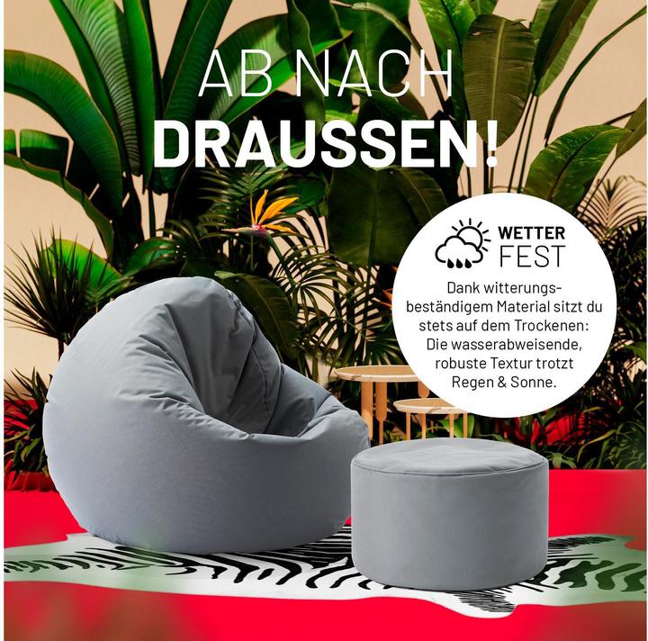 Produktbild Lumaland Sitzsack 45 x 25 cm, Grau