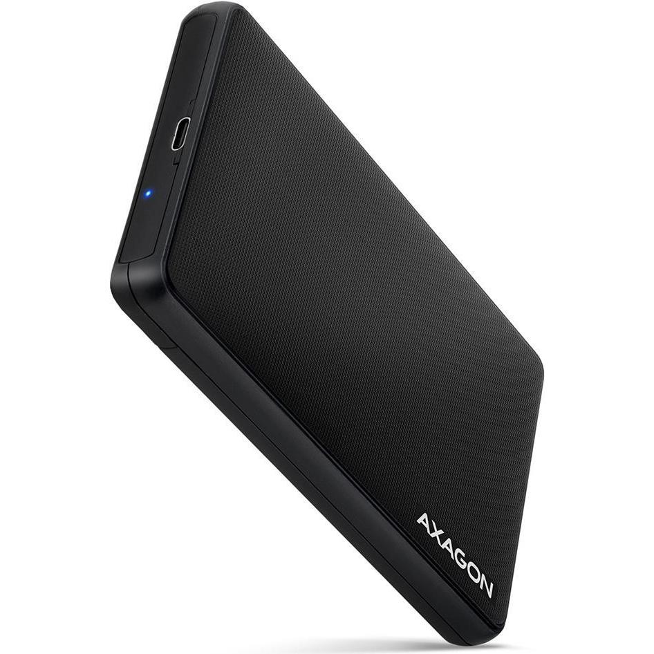 Axagon EE25-SLC externes 2,5"-Gehäuse, USB 3.0 / SATA III - USB-C (2.5"), Festplattengehäuse, Schwarz