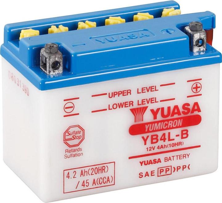 Yuasa Motorradbatterie YB4LB DC 12 V (12 V, 4 Ah, 45 A)