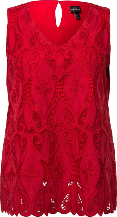 Immagine prodotto Ulla Popken Top in pizzo dal taglio svasato e smanicato con scollo a V (42, 44)