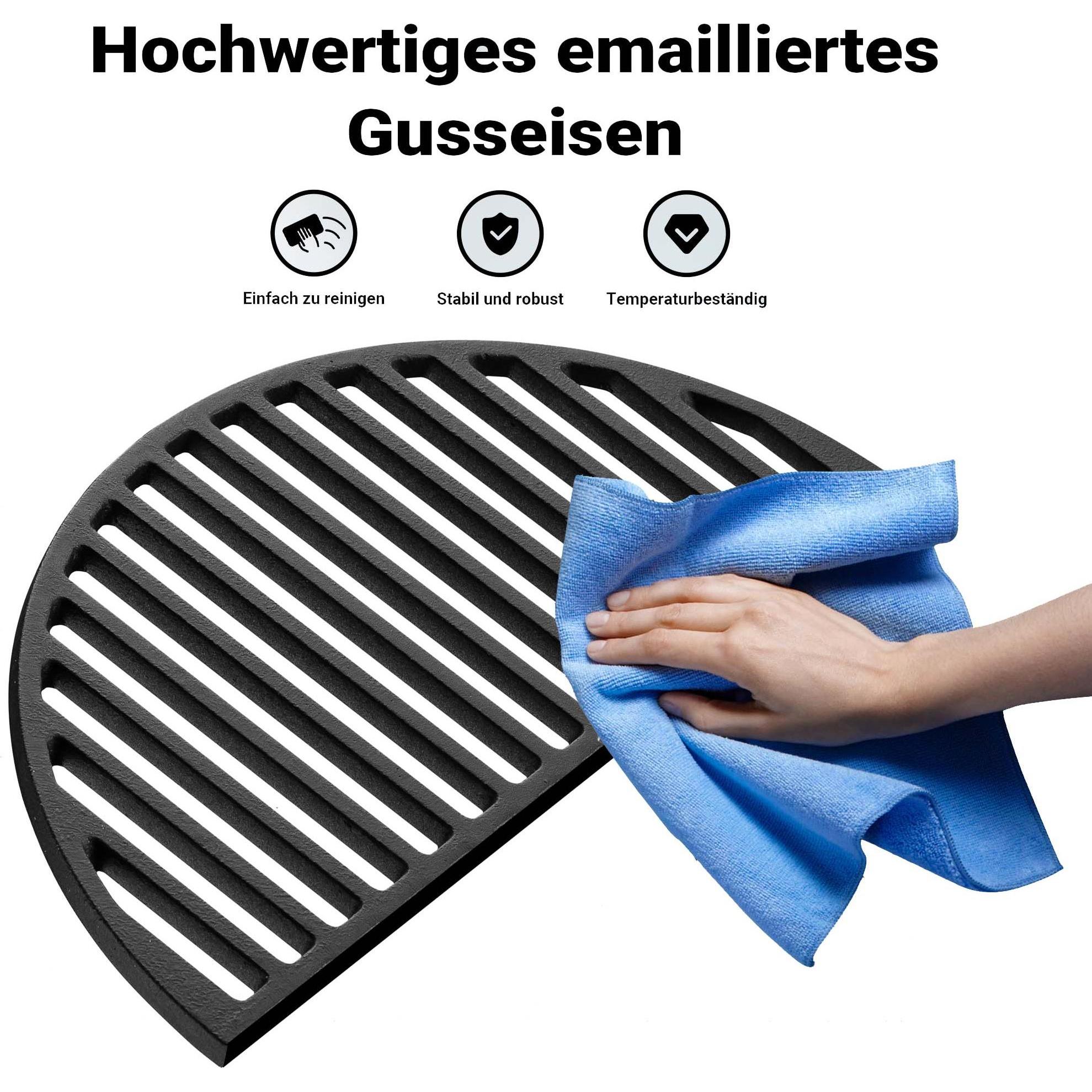 Thumbnail - Wiltec, Grillrost, 2x Gusseisen Grillrost 49,8x24,3x0,9cm Grill Rost Grillzubehör BBQ Gussrost