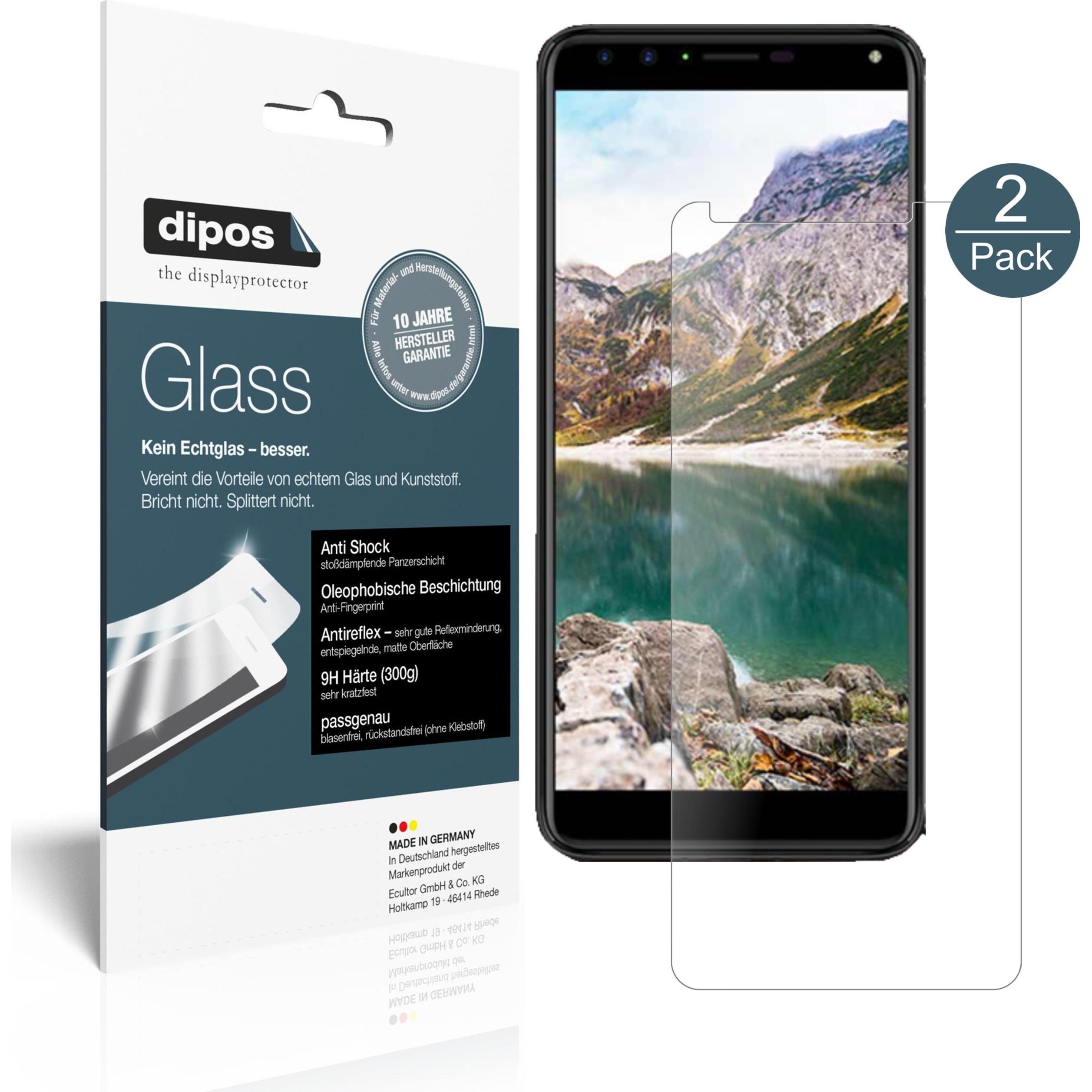 Dipos Displayschutz Anti-Shock (1 Stück, Cherry Mobile Flare S6 Plus), Smartphone Schutzfolie, Transparent