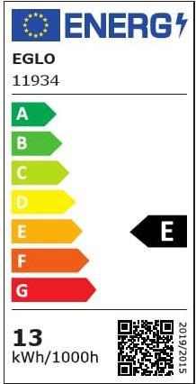 Label énergétique EGLO LED (E27, 4.90 W, 1521 lm, 1 x, F)