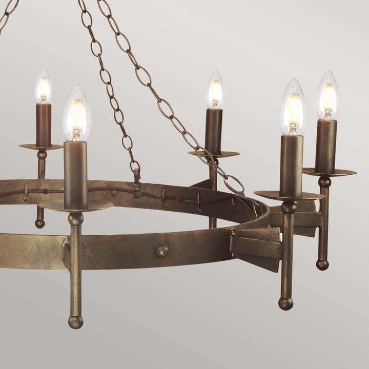Produktbild Elstead Lighting Cromwell Kronleuchter E14 8-fach Alte Bronze, Made in UK (100 cm)