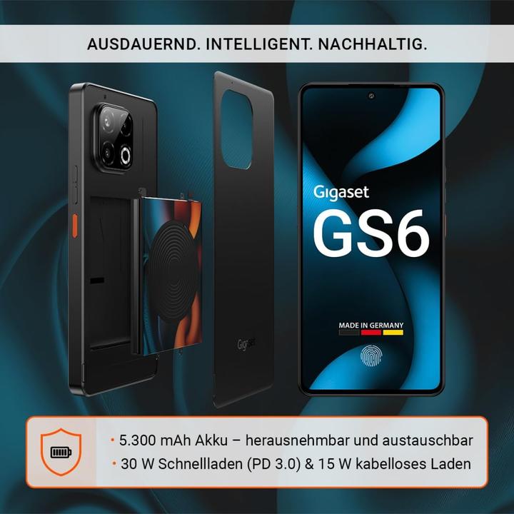 Image du produit Gigaset GS6 (128 Go, Titanium Black, 6.67", Double SIM, 5G)