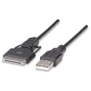 Manhattan iLynk 2-in-1 Cable30-pin, micro usb (apple and micro usb cable), *USBAM, *MUSBM (0.65 m, USB 3.2 Gen 1), USB K...