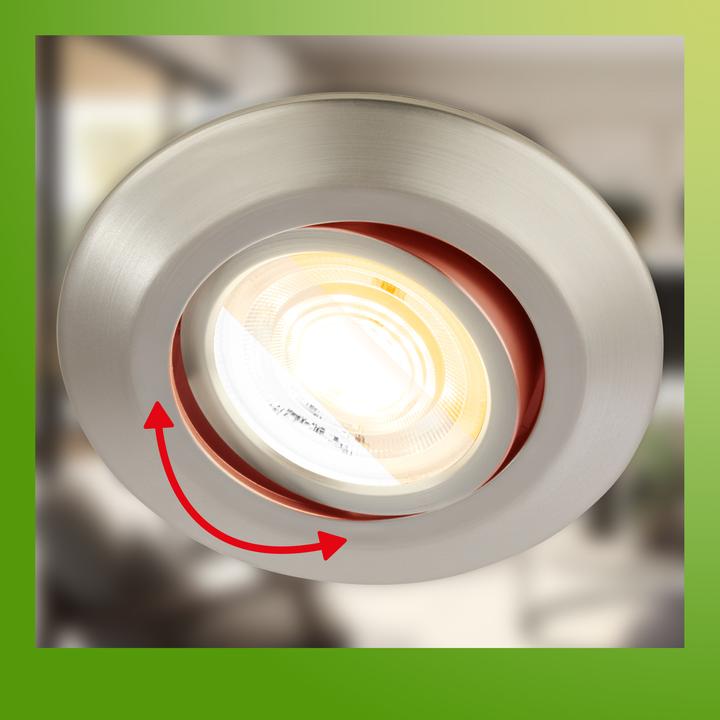 Image du produit Briloner Lampes LED encastrées durables ultraplates, lot de 3 (520 lm)