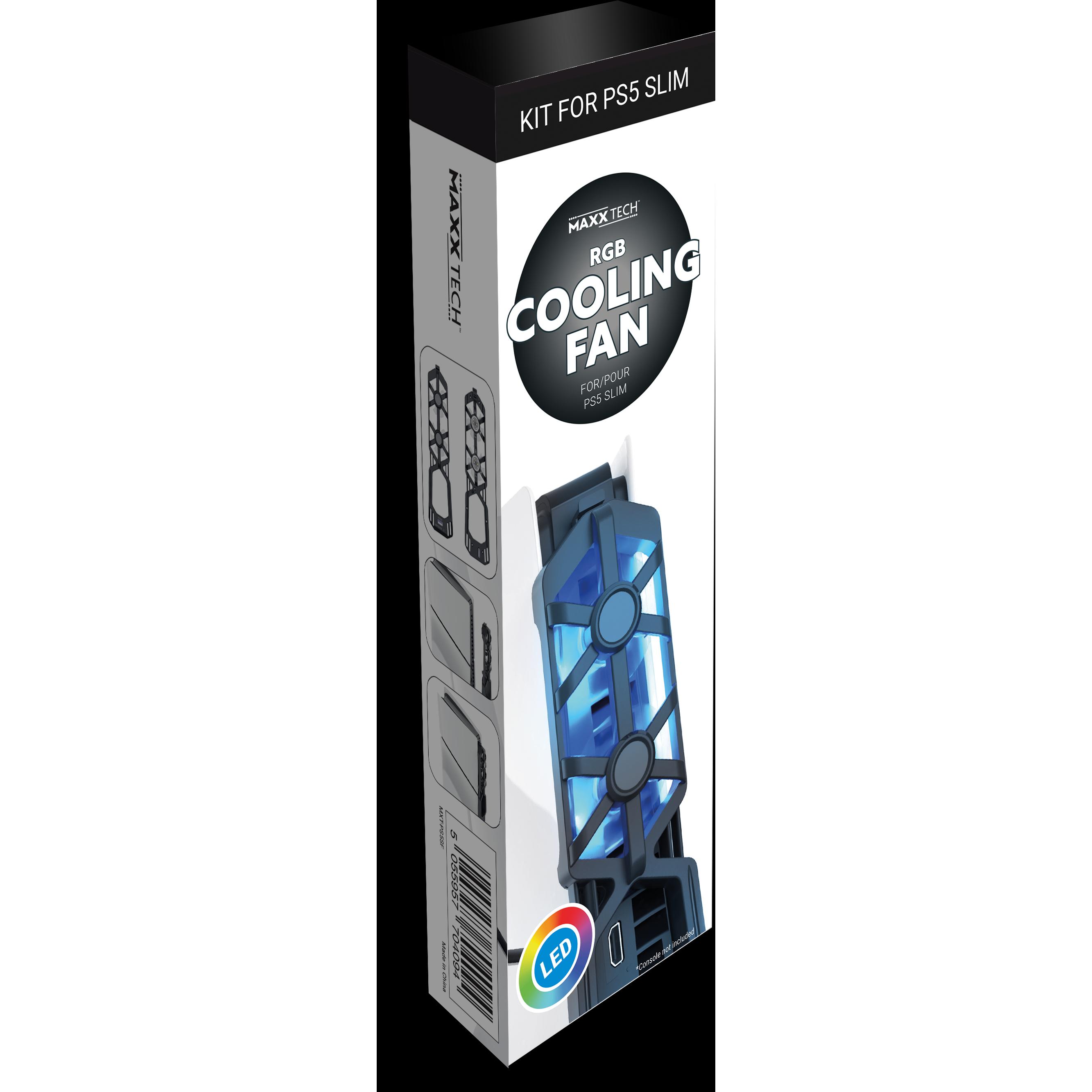 Thumbnail - Maxx Tech RGB Auto Temperature Controlled Cooling Fan - PS5 Slim (PS5) (PS5), Gaming Controller Zubehör