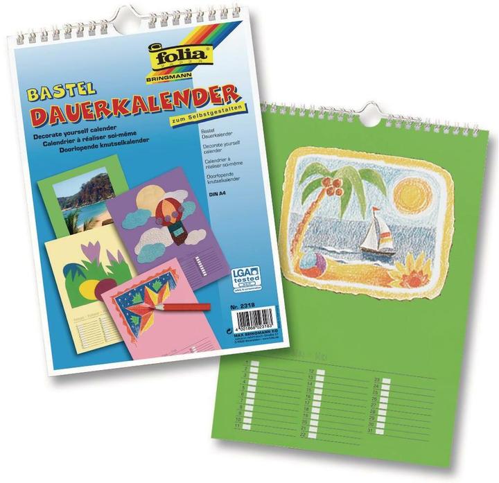 Image du produit Folia Calendrier perpétuel A4 en couleur (A4, Allemand)