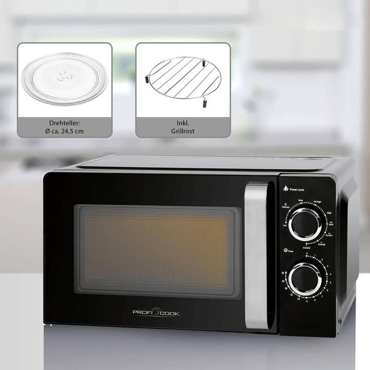 Immagine prodotto Bomann PC-MWG 1208 Arbeitsplatte Grill-Mikrowelle, Edelstahl (17 l)