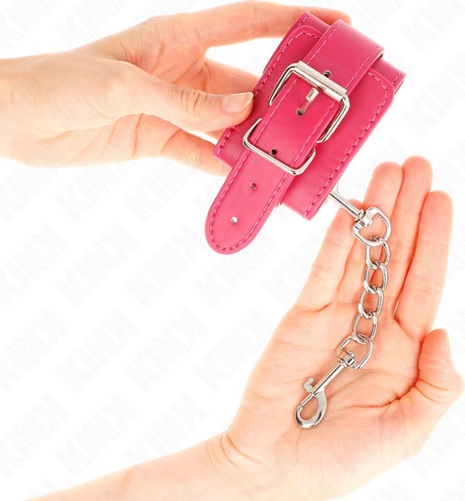 Image du produit Kink Menottes Poignet Raspberry Rose Avec Doublure Raspberry Rose Réglable 20-28 cm X 5,5 cm