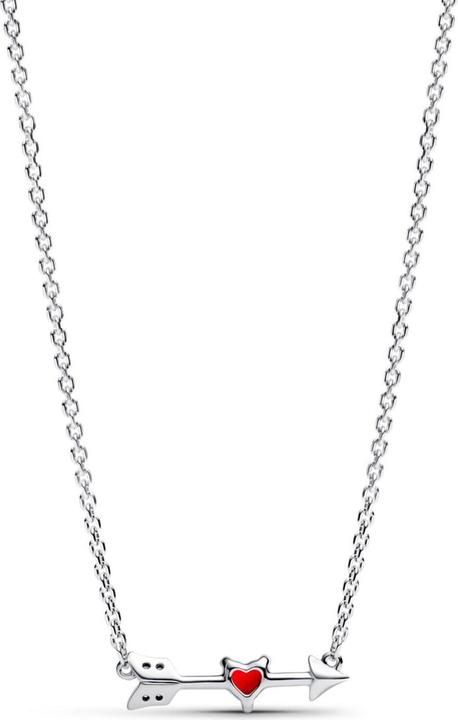 Immagine prodotto Pandora Collana Cuore con ciondolo Freccia e vetro di Murano (Argento 925, Vernice a smalto, 50 cm)