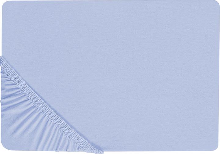 Beliani Hoeslaken katoen blauw 140 x 200 cm JANBU (140 x 200 cm)