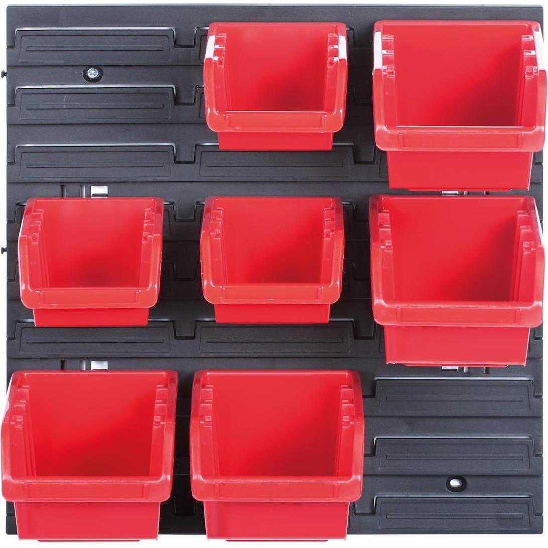 Kistenberg, Werkbank Zubehör, Hängewand mit 7 Werkzeugboxen ORDERLINE 400x110x400