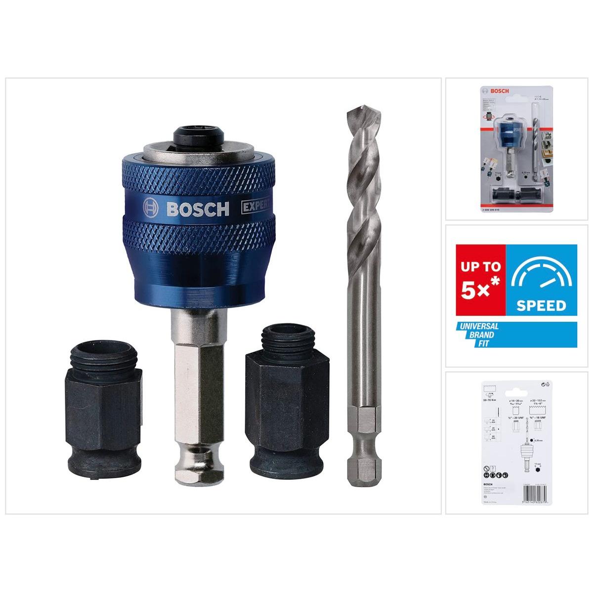 Thumbnail - Bosch Professional Zubehör, Lochsäge, Power-Change-Adapter, 9,5-mm (3/8)-Sechskantaufnahmeschaft (7.15 Millimeter)