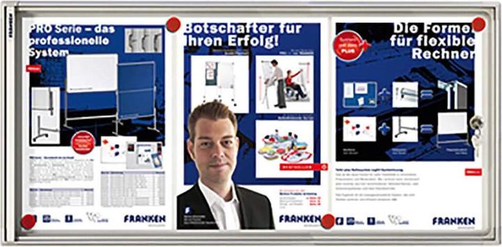 Immagine prodotto Franken Vetrina x-tra!Line 3 x DIN A4 interna magnetica e asciutta
