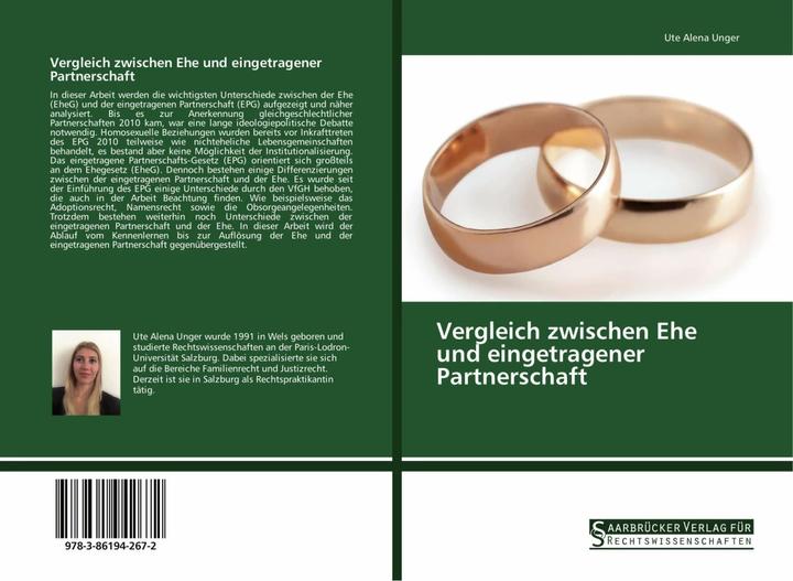 Produktbild Vergleich zwischen Ehe und eingetragener Partnerschaft (Deutsch, Ute Alena Unger, 2016)