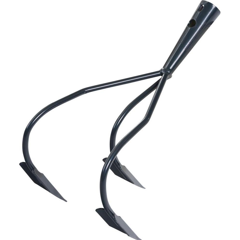 Siena Garden, Utensile giardinaggio, Coltivatore a 3 denti da 15 cm senza manico con ugello da 28 mm antracite