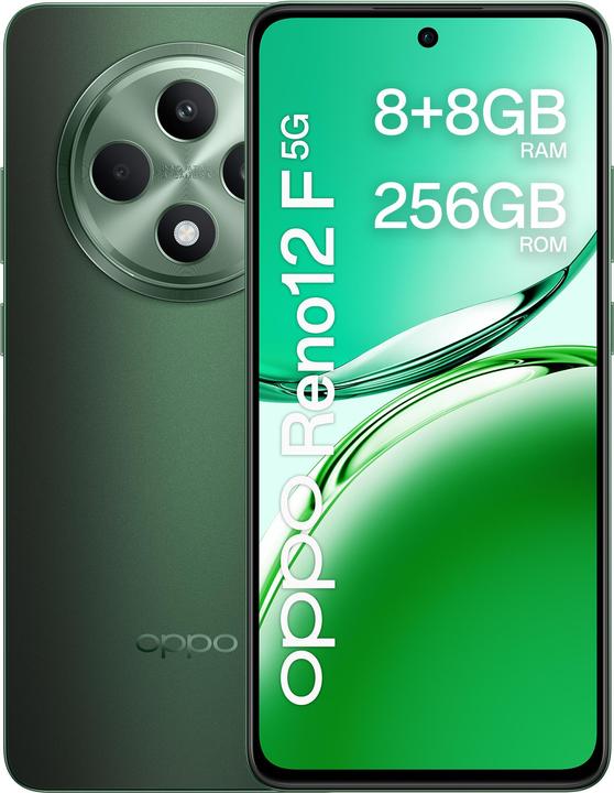 Productafbeelding OPPO Reno12 F 5G (256 GB, Zwart Groen, 6.67", Dubbele SIM, 50 Mpx, 5G)