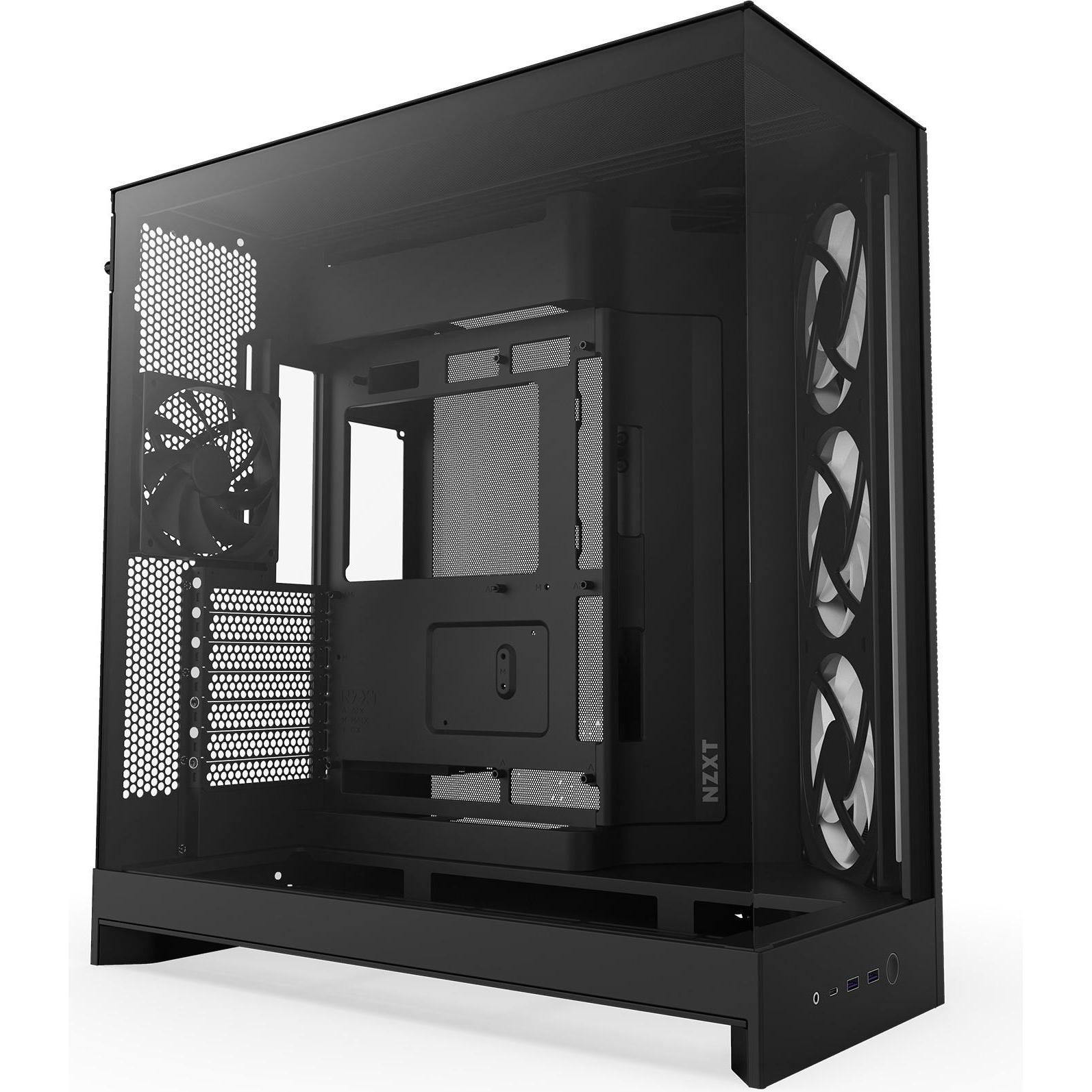 NZXT H9 Flow RGB (2025) (ATX, Mini-ITX, mATX, E-ATX), PC Gehäuse, Schwarz