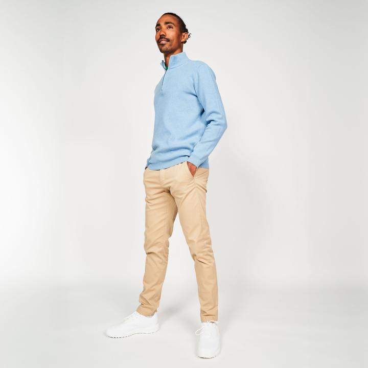 Actual product image Inesis Men's golf 1/2 zip pullover - mw500 sky blue (L)