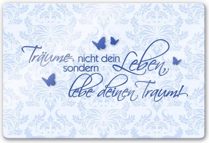 Immagine prodotto Trenddeko Non sognare la tua vita... Blu (60 x 40 cm)