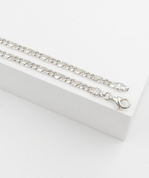 Immagine prodotto Muau Catena di 8 (21 cm, Oro bianco 750/18 carati)