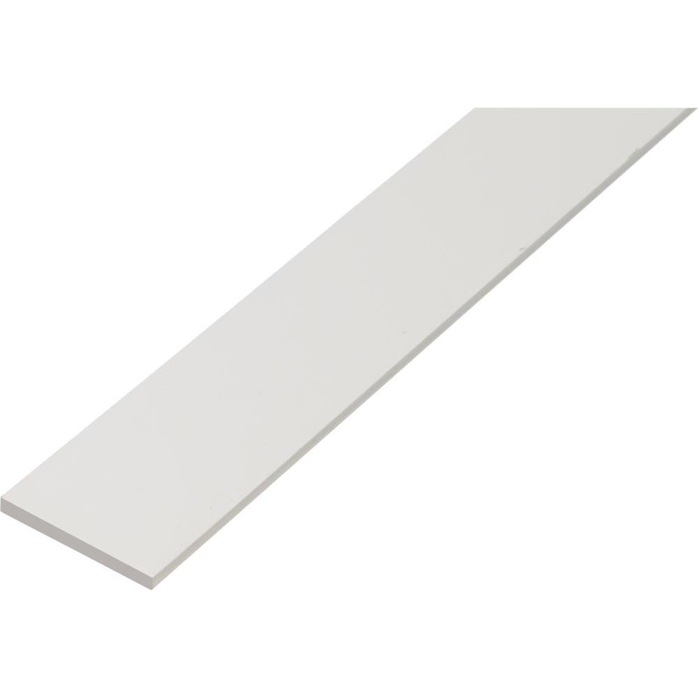 Alberts, Profil + Stange, Flachstange Kunststoff weiss 30x3 mm, 1 m