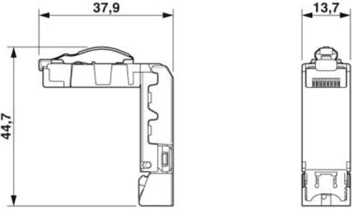 Actual product image Phoenix Contact RJ45 connector IP20