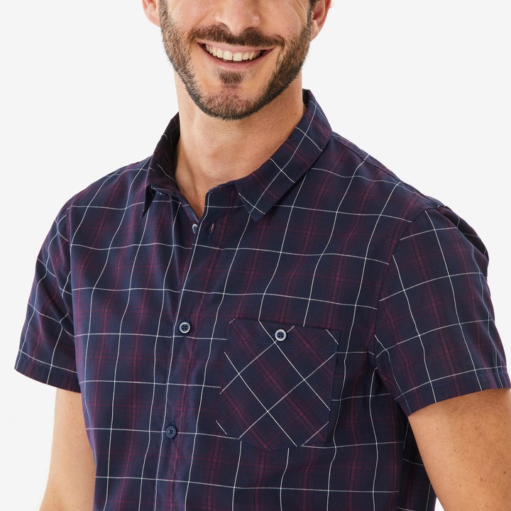 Produktbild Forclaz Hemd Herren kurzarm - NH100 blau (4XL)